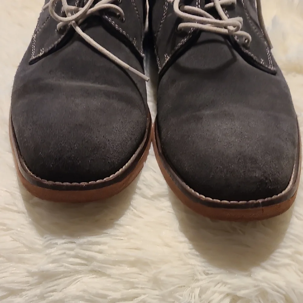 CH‎ BASS Men's Gray Leather Lace-Up Shoes - Size 10M
